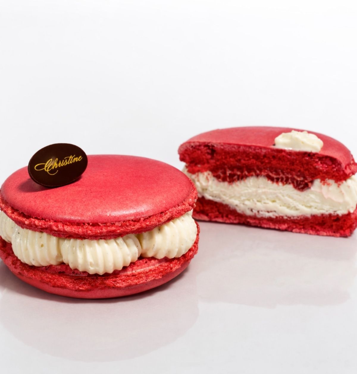 Grand macaron framboise