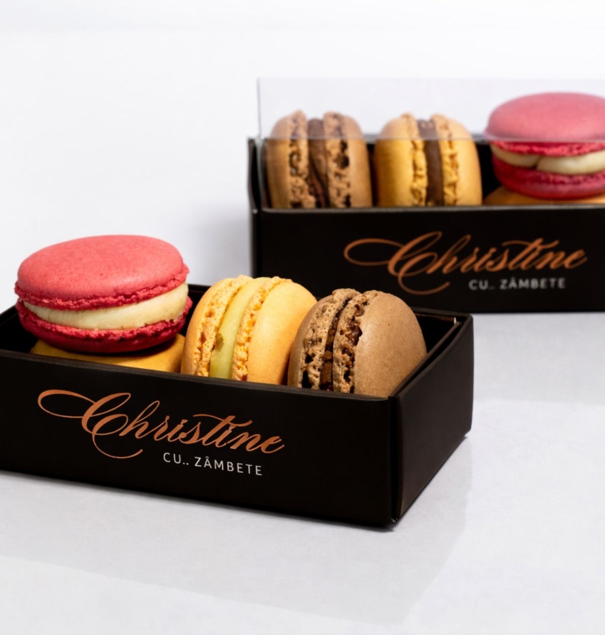 Cutie macarons 4 bucăți